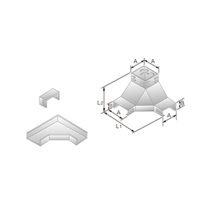 LPC-03F型鋁合金上角垂直三通